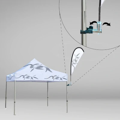 Impresión de fly banner modelo surf o banderolas publicitarias en Alcobendas (Madrid)